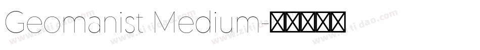 Geomanist Medium字体转换